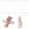 BENECREAT Scatole per Bomboniere Trasparenti da 20 pz 5x5x18 cm, Scatole per Bomboniere Rettangolari Scatole Regalo Trasparenti in PVC per Cupcakes Caramelle Torta al Cioccolato Confezioni