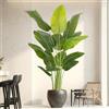 ZEEOZE Pianta Artificiale Uccello del Paradiso 200cm Alta Finta Palma Tropicale Per Interno Esterno con 15 Foglie Banano Albero Finto da Interno con Aaso Bianco Per Letto Giardino Ufficio Decorazione