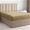 CGK Unlimited Lenzuolo con angoli 160x200 Beige, profondità 30 cm - Lussuoso lenzuolo con angoli - Per materassi fino a 30 cm (12) di altezza - Morbido, senza pieghe e traspirante - 160x200 - singola