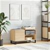 prissent Mobile Porta Dischi 85x38x48 cm Legno Multistrato Mobiletto TV Scaffale Porta CD Libreria Legno Porta Dischi Vinile Libreria Stretta Mobile Basso Mobile Salotto Rovere Sonoma