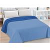BIANCHERIAWEB Quilt Trapuntino Piumino Estivo Double Face 100gr/mq Microfibra Zefiro Matrimoniale Blu-Azzurro