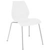 Kartell - Sedia impilabile Maui - Bianco - Acciaio cromato - Designer Vico Magistretti