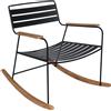 Fermob - Sedia a dondolo Surprising - Nero - Teck - Designer Harald Guggenbichler
