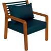 Fermob - Poltrona imbottita Somerset - Blu - Tessuto outdoor idrorepellente - Designer Studio Fermob