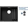 Blanco ETAGON 500-U Antracite + Set Total Black 2522227