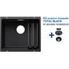 Blanco ETAGON 500-U Nero + Set Total Black 2525887