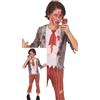 FIESTAS GUIRCA Costume da Zombie Scuola per Ragazzo - Uniforme Scuola Rosso - Costumi di Halloween per bambini dai 7 ai 9 anni