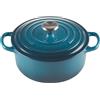 LE CREUSET CASSERUOLA ROTONDA, GHISA EVOLUTION VERDE ACQUA, M - d 24 cm x 4.2 lt