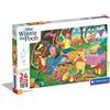 Clementoni - 24201 - Supercolor Puzzle - Winnie The Pooh - 24 Maxi Pezzi - Disney