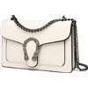 Travistar Borsa Tracolla Donna in Pelle - Borsa Donna Tracolla Media Borse Bianche Borsa a Spalla Donna Moda Borsetta Firmate Pochette Donna Borsa a Catena Borsa da Sera Borsa a Mano Donna