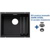 Blanco ETAGON 500-U Nero + Set Dark Steel 4525887