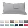 ECOMMERC3 | Federa per cuscino 90 extra morbida e confortevole, colore grigio argento, realizzata al 100% in Spagna, traspirante, facile da lavare