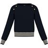 EMME MARELLA MAGLIA IN VISCOSA BOTTONI SPALLE DONNA