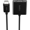 Belkin AV10170bt Adattatore da HDMI Maschio a VGA Femmina con Alimentazione Micro-USB e Supporto Audio da 3.5 mm, Compatibile 1080p Full HD e con Apple TV, Nero