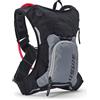USWE Moto Hydro - Zaino idrico da 3 l con sacca d'acqua da 2,0 l, zaino di fascia alta, senza rimbalzo, per moto enduro e fuoristrada, nero grigio