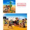 Playmobil Western Set 1003 Sceriffo e 5248 Covered Wagon Raiders Bundle NO SC...
