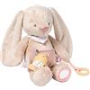 Nattou Peluche Interattivo Pomme il Coniglietto, In Poliestere, Con Diverse Attività, Ca. 40 cm, Alice e Pomme, Rosa Antico