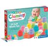 Clementoni Clemmy - Set 20 Mattoncini per Costruzioni,100% Igienici e Lavabili, per Sviluppare Manualita, Percezione Visiva e Fantasia, Clementoni,Eta 6-36 mesi