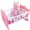 Giocheria Coccole e baci,Dolci Nanne,Bambolotto 35cm con culla,cuscino,coperta e biberon,Giocheria, Eta 10+ mesi