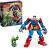 LEGO DC Mech di Superman Contro Lex Luthor - Giocattolo da Costruire di Action Figure Snodabile del Supereroe con 2 Minifigure,Eta 6+