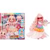 Mga Rainbow High Winter Wonderland - Bella (Rosa) - Bambola fashion da 28 cm, con neve magica nascosta che si gonfia con l`acqua, con kit per pupazzo di neve,MGA,Eta 4+