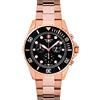 Swiss Alpine Military 7053.9 - Orologio da uomo, cronografo analogico al quarzo, in acciaio INOX, Rosa/Nero/Nero - 9167sam
