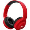 Trevi DJ 601 M Cuffia Hi-Fi Digital Stereo, Microfono Integrato, Tasto di Risposta Chiamata, Archetto Ripieghevole, Cavo 1.2m, Rosso