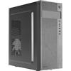 Tacens 2FERROX, Case per PC ATX Mid-Tower, Ventola Laterale 12 cm, Griglia Frontale, Acciaio, Nero