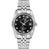 B JACQUES DU MANOIR Jacques Du Manoir NRO.05 - Orologio analogico al quarzo, da donna, con cinturino in acciaio inox, Argento, 36 mm, Bracciale