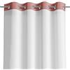AmeliaHome Irvette - Tenda semitrasparente con occhielli, 140 x 250 cm, effetto velluto, colore: rosa antico