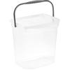 keeeper Scatola per detersivo, 6 l, Grande apertura del coperchio, Manico per il trasporto, 18 x 23 x 24 cm, wim, Naturale (Trasparente)