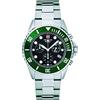 swiss alpine military Orologio da uomo cronografo analogico al quarzo 7053.9 in acciaio inox, Acciaio/Verde/Nero - 9133sam, Bracciale
