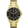 Swiss Alpine Military 7053.9 - Orologio da uomo, cronografo analogico al quarzo, in acciaio INOX, oro/nero/nero - 9117sam.