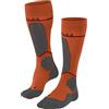 FALKE SK4 Energizing Light M Kh lana filo funzionale con compressione 1 paio, Calzini da sci Uomo, Arancione Flash Orange 8034, 44-45