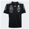 Adidas Unisex - Bambini Mercedes - AMG Petronas Formula One Team Driver Jersey Black Youth, Black/White, 9-10 Years