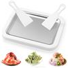 Jeinbuil Piastra per Gelato con 2 Spatole - Piccola Instant Rolld Ice Cream Maker per Gelati Fatti in Casa, Yogurt Congelato