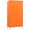 vidaXL Armadio Arancione 90x50x180 cm in Acciaio