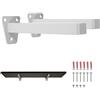 MAD Srl MAD Staffe per Mensole, Reggimensola Industriale con Viti e Tasselli, Staffe Mensole Pesanti (25 cm, Grigio Chiaro RAL 7040)