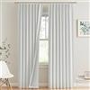 Vision Home Tende oscuranti plissettate bianche, termiche, isolate termicamente, 274,3 cm, per soggiorno, camera da letto, camera da letto, oscuranti, tende plissettate con ganci e linguetta