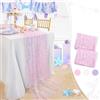 BrillShine 2 Pezzi Sirena Runner da Tavolo 63x300cm Paillettes Runner Tavola Moderno per Interni ed Esterni Decorazione per il Soggiorno Rosa
