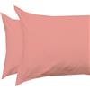 Bossi - Bossi Color Federe Tinta Unita 2 Volani. Disponibile in più colori - 1197072 - colore rosa antico