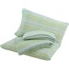Viterbo Biancheria Coordinato Completo Letto Lenzuola Pile Matrimoniale Kenia Colori Nuovi (Righe Verde, 2 Piazze, Matrimoniale6127)