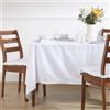 HOMESCAPES Tovaglia in cotone bianco da 6 a 8 posti, rettangolare, 178 x 300 cm, lavabile a mano, 100% cotone con bordo decorativo a scaletta