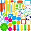 JOYIN 44 Pezzi Kit di Strumenti per Plastilina e Argilla Pongo per Bambini con Formine Assortite Dido per Plastilina Stampi Argilla e Pasta da Modellare Giocattoli per Bambini
