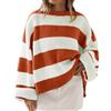 Generisch Maglione da donna a collo alto, elegante, a maniche lunghe, con dettagli a bottoni, colore bianco, da donna, Colore: arancione., M