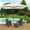 Greenwood Ombrellone quadrato ecrù 3x3 di Greenwood