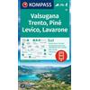 Kompass Cartina escursionistica n. 75 Valsugana, Trento, Pinè, Levico, Lavarone