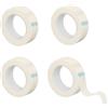 Diffaxy 4 rotoli di nastro adesivo medico, nastro medico microporoso e traspirante, 1,25 cm x 9,1 m, per fissaggio e supporto, nastro di garza autoadesivo e bende