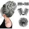 SARLA Pettine laterale per chignon disordinato con clip in capelli sintetici per chignon da donna corto riccio ondulato versatile stili regolabili facili pezzi di capelli