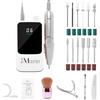JCMASTER Fresa unghie professionale JCMaster, 35.000 U/min, lima elettrica portatile per unghie in gel e acrilico, batteria ricaricabile, incl. 12 punte, comando a pulsante.